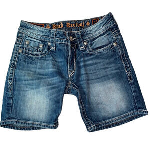 Rock Revival Whiskering Dristressed Emilie Easy Short Women's 25